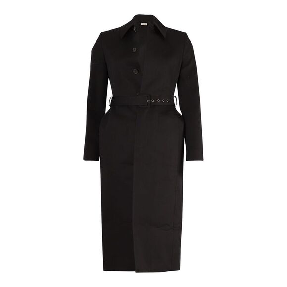 Balenciaga Hourglass Coat in Black Cotton - Picture 1 of 6